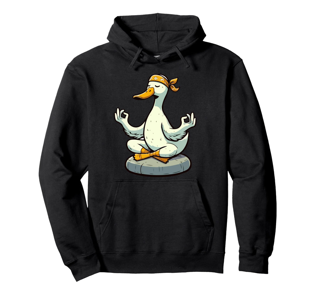 Meditation Duck Yoga Pose Relaxing Hoodie - Streetwear Style Men Women - T-Shirt, Sweatshirt, Hoodie