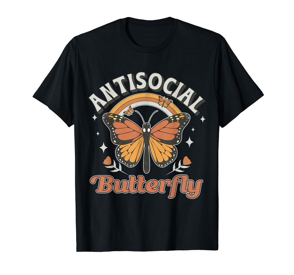 Antisocial Butterfly Funny Introvert T-Shirt - Minimalist Print for Adults - T-Shirt, Sweatshirt, Hoodie