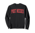 Port Neches Tx Distressed Red Sweatshirt - Fun Novelty Design Unisex - T-Shirt, Sweatshirt, Hoodie