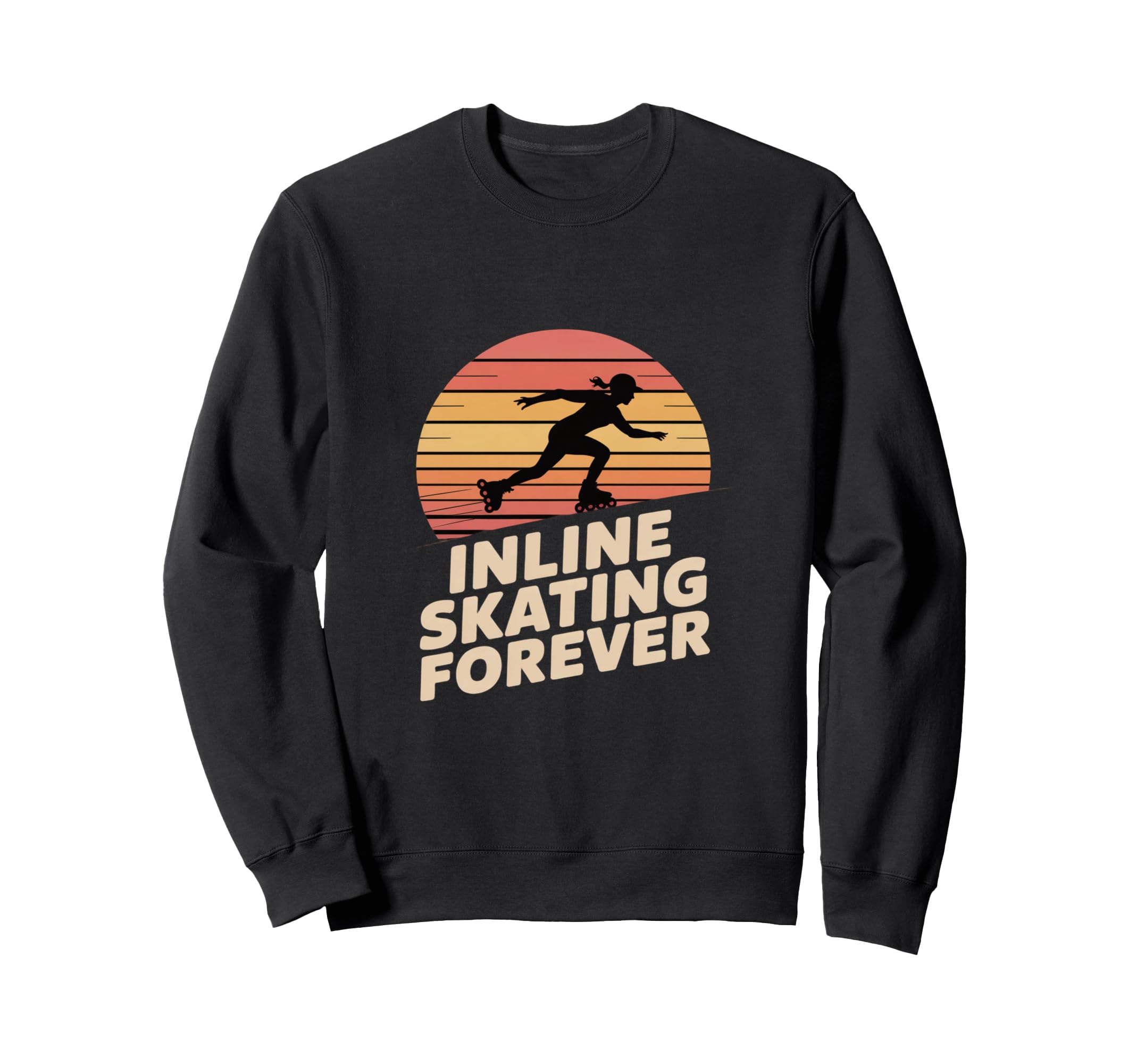 Inline Skating Forever Skater Sunset Sweatshirt - Custom Art Print Unisex - T-Shirt, Sweatshirt, Hoodie