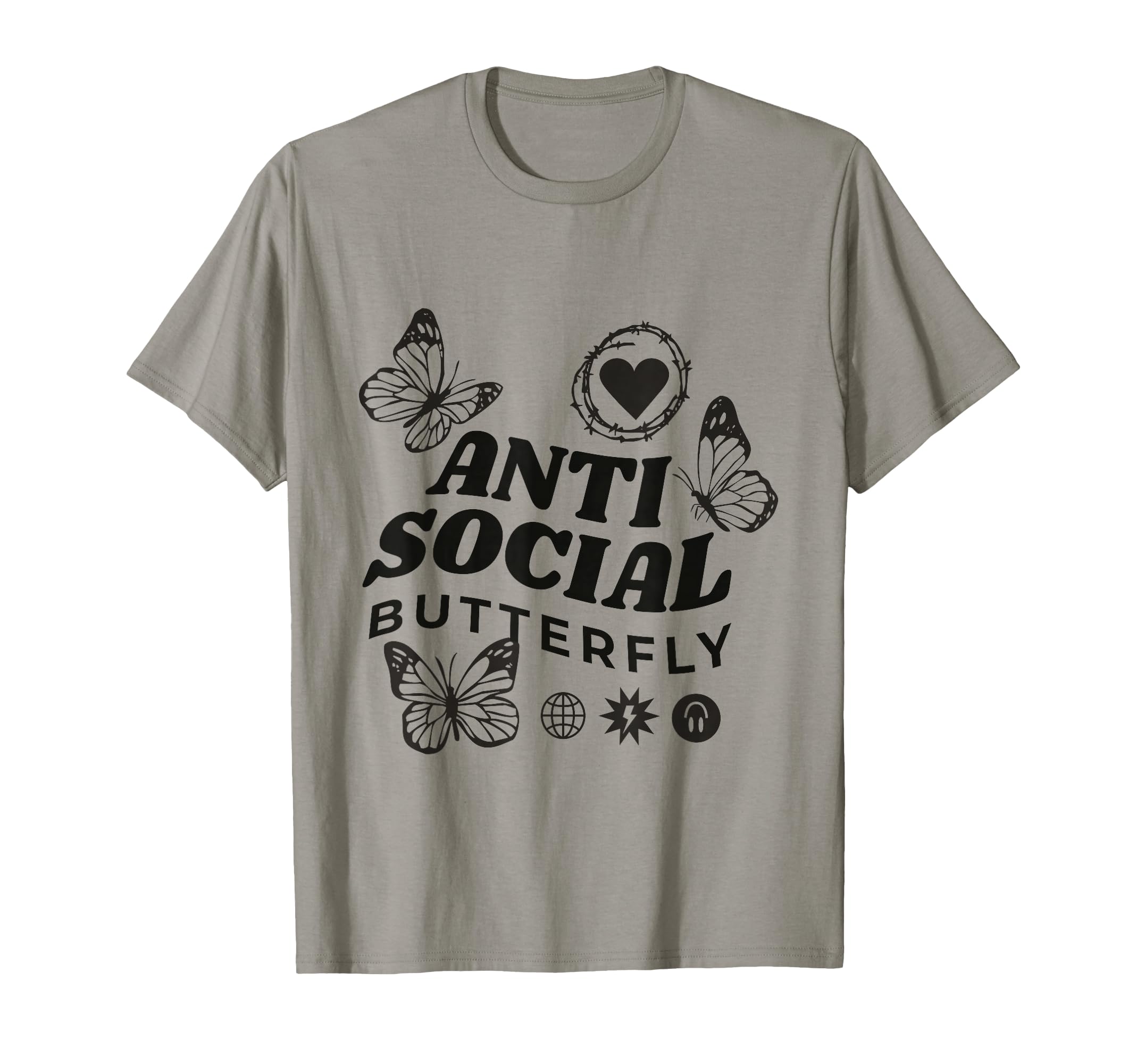 Anti Social Butterfly T-Shirt - Casual Everyday Wear for Adults - T-Shirt, Sweatshirt, Hoodie
