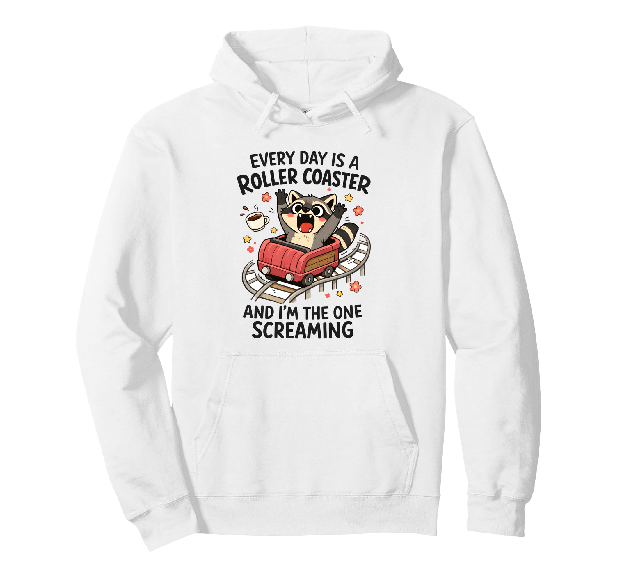 Mental Health Anxiety Racoon Hoodie - Casual Everyday Wear for Adults - T-Shirt, Sweatshirt, Hoodie