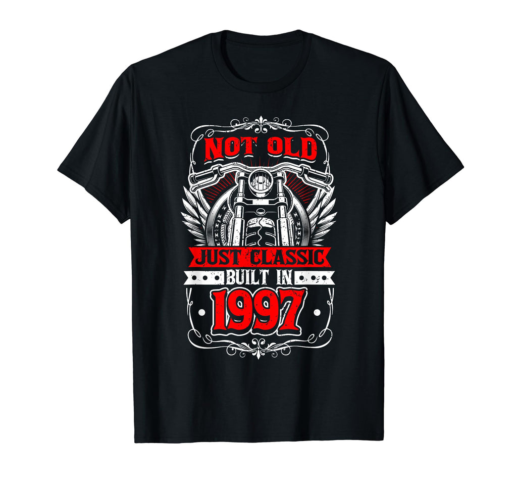 Motorcycle Biker Birthday Built 1997 1997 T-Shirt - Graphic Print Men Women - T-Shirt, Sweatshirt, Hoodie