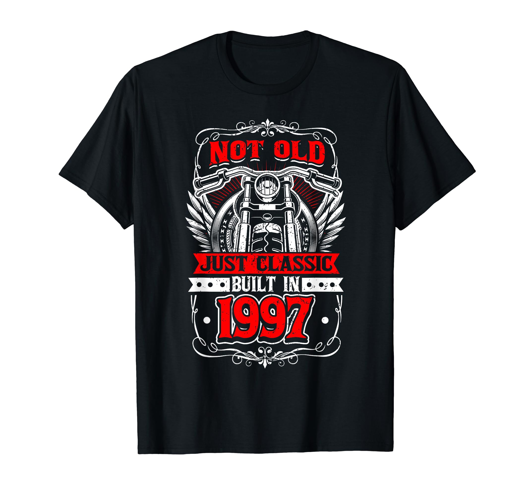 Motorcycle Biker Birthday Built 1997 1997 T-Shirt - Graphic Print Men Women - T-Shirt, Sweatshirt, Hoodie