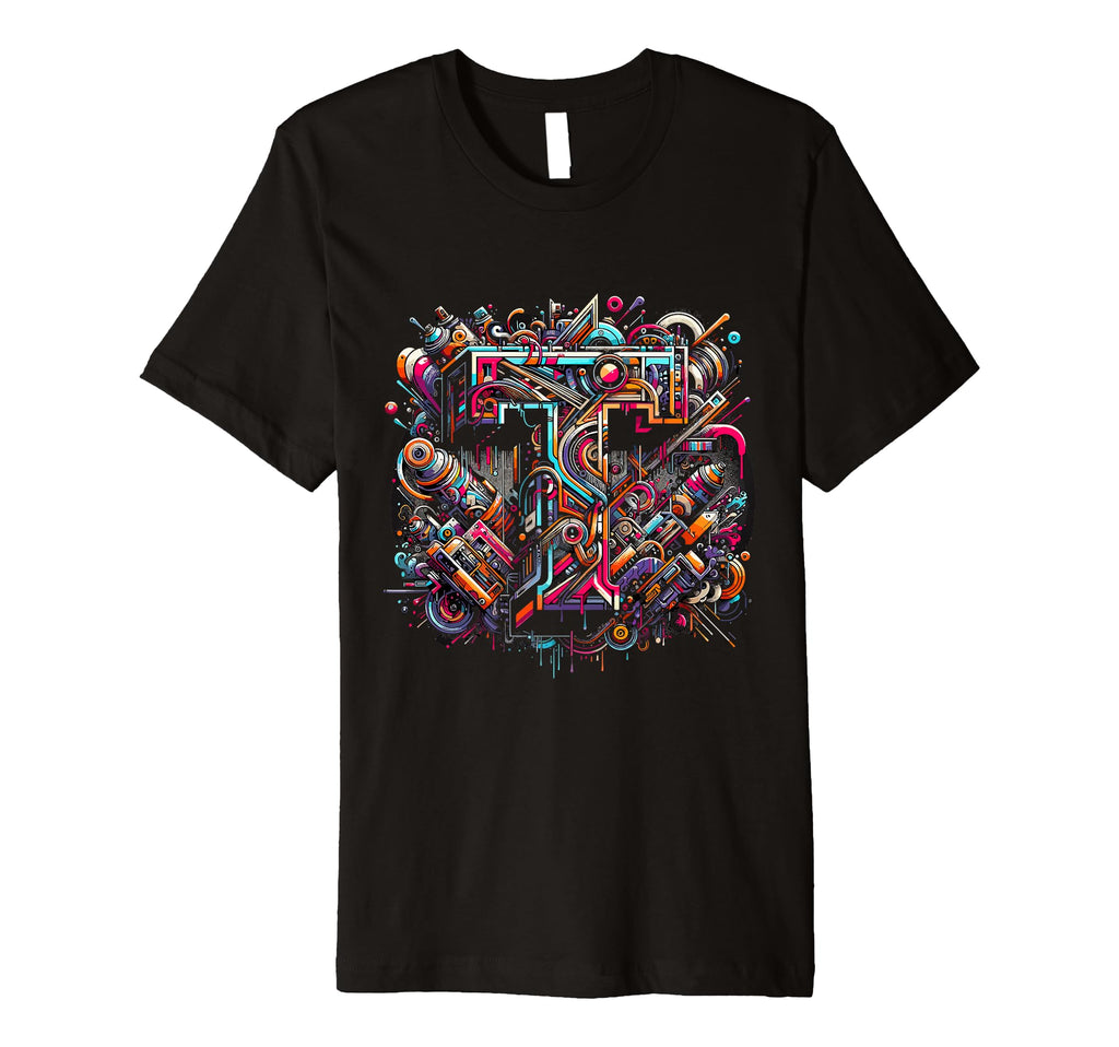 T Street Vibe Graffiti Bold T Art T-Shirt - Casual Everyday Wear Unisex - T-Shirt, Sweatshirt, Hoodie