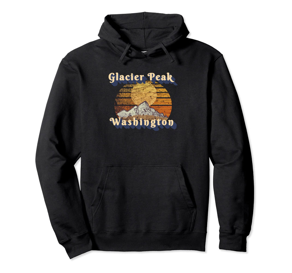 Glacier Peak Washington Mountain Hoodie - Custom Art Print Men Women - T-Shirt, Sweatshirt, Hoodie