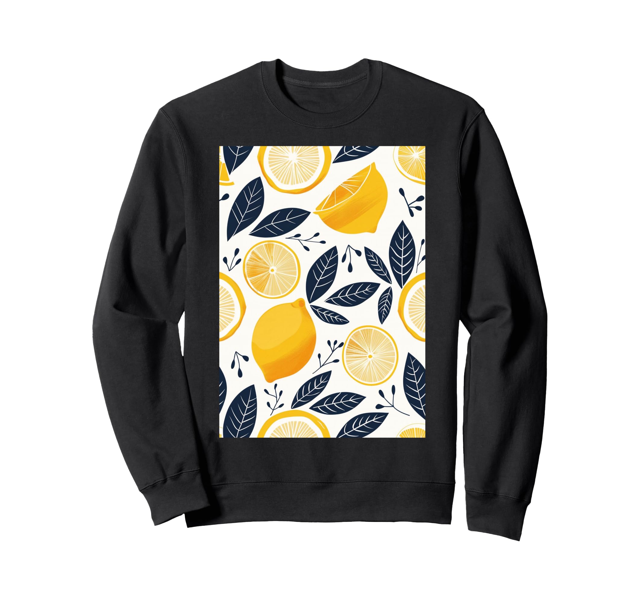 Pattern Art Fruit Lemon Sweatshirt - Aesthetic Graphic for Adults - T-Shirt, Sweatshirt, Hoodie