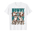 Turquoise Cowhide Howdy Cowgirl Bow T-Shirt - Trendy Graphic Unisex - T-Shirt, Sweatshirt, Hoodie