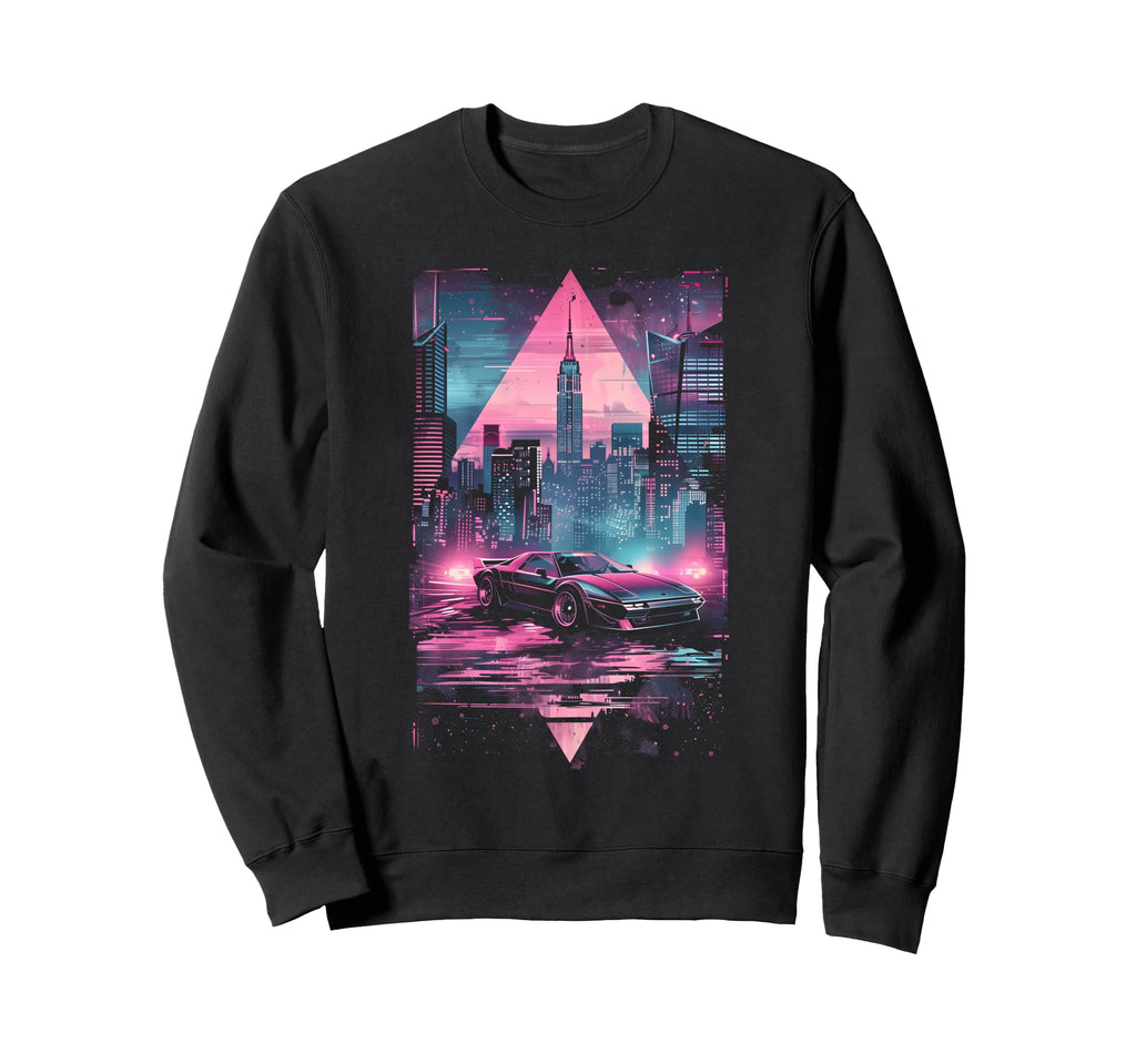 1980S 1990S Car Retrowave Sweatshirt - Casual Everyday Wear Unisex - T-Shirt, Sweatshirt, Hoodie
