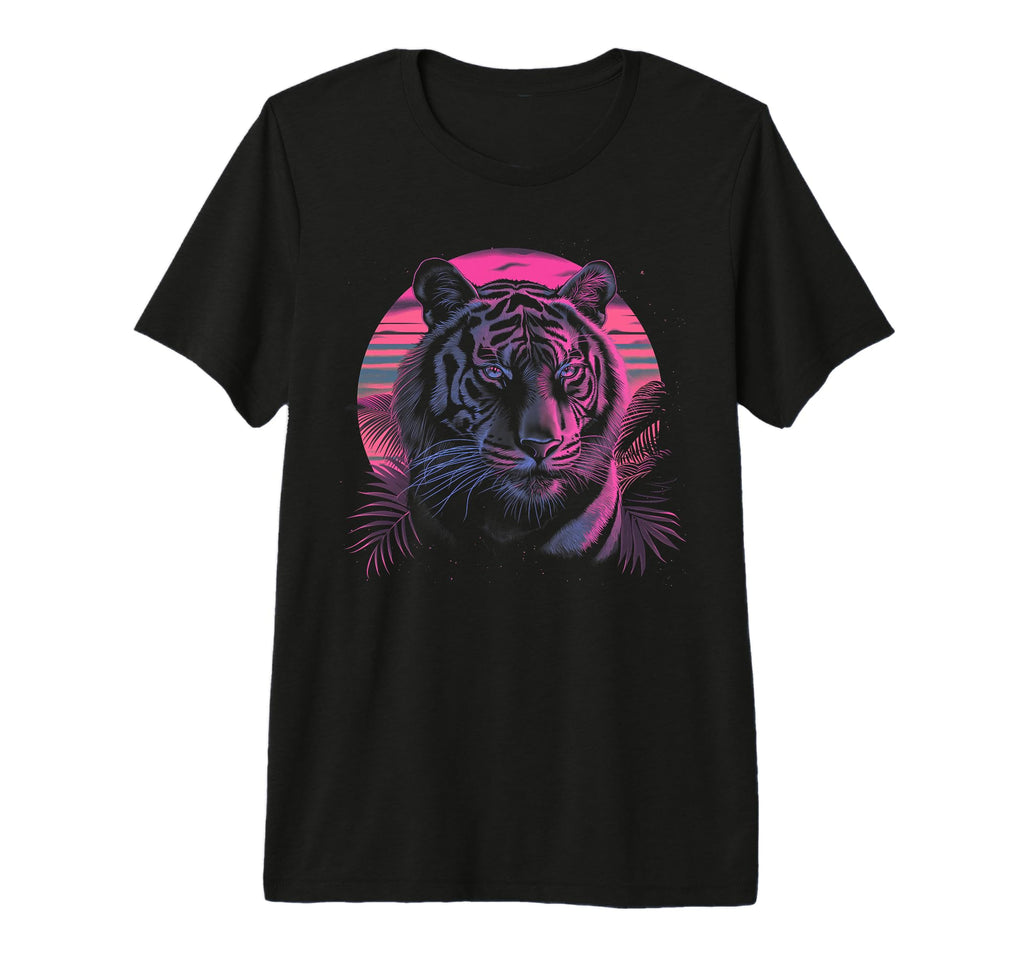 Tiger Vaporwave Aesthetic Synthwave 80S T-Shirt - Unique Graphic Men Women - T-Shirt, Sweatshirt, Hoodie