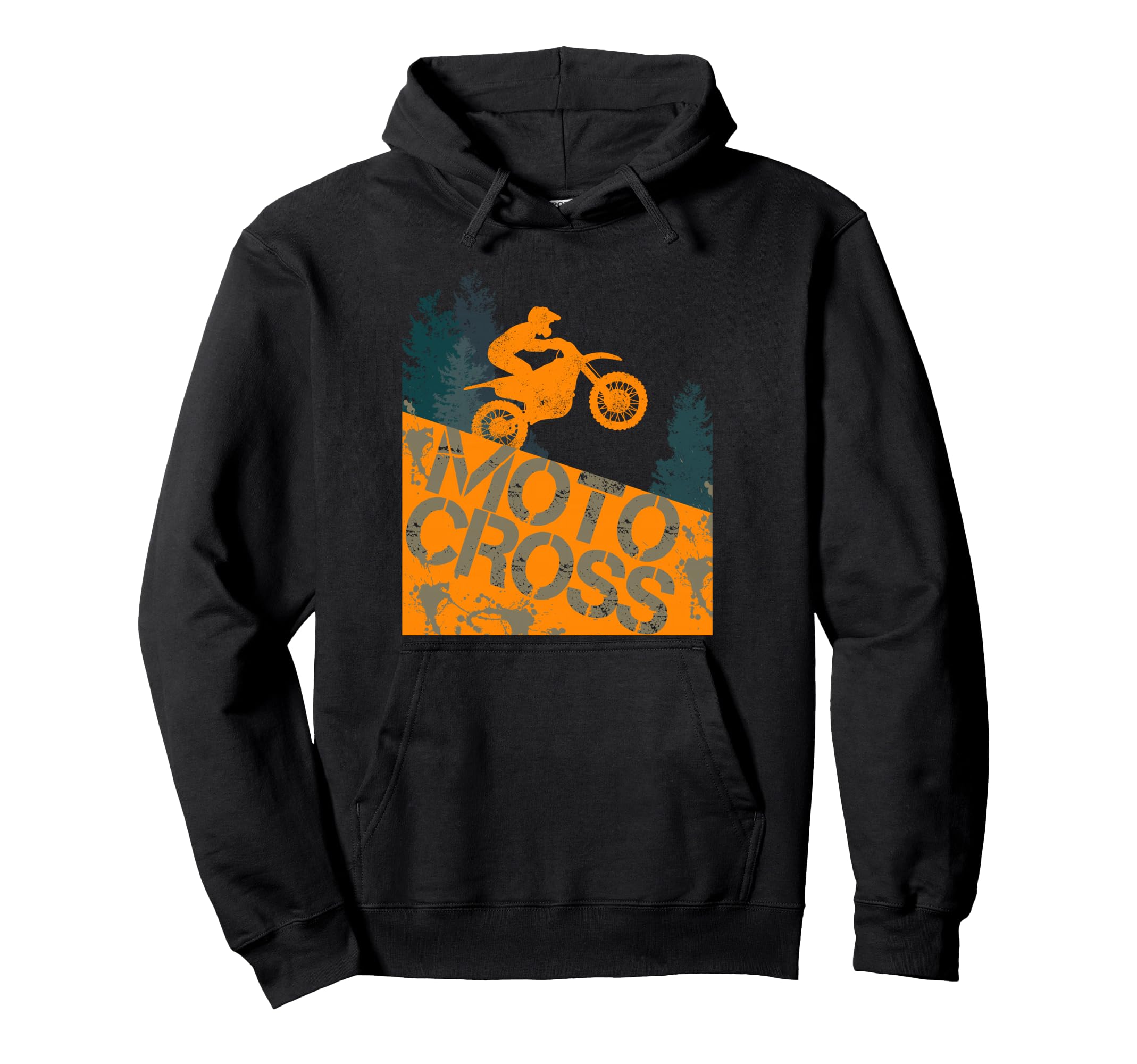 Motocross Biker Motorbike And Hoodie - Fun Novelty Design for Adults - T-Shirt, Sweatshirt, Hoodie