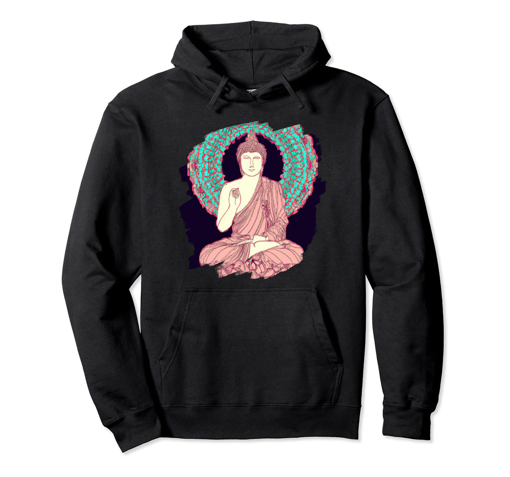 Zen Buddha Mandala Spiritual Asian Hoodie - Unique Graphic for Adults - T-Shirt, Sweatshirt, Hoodie