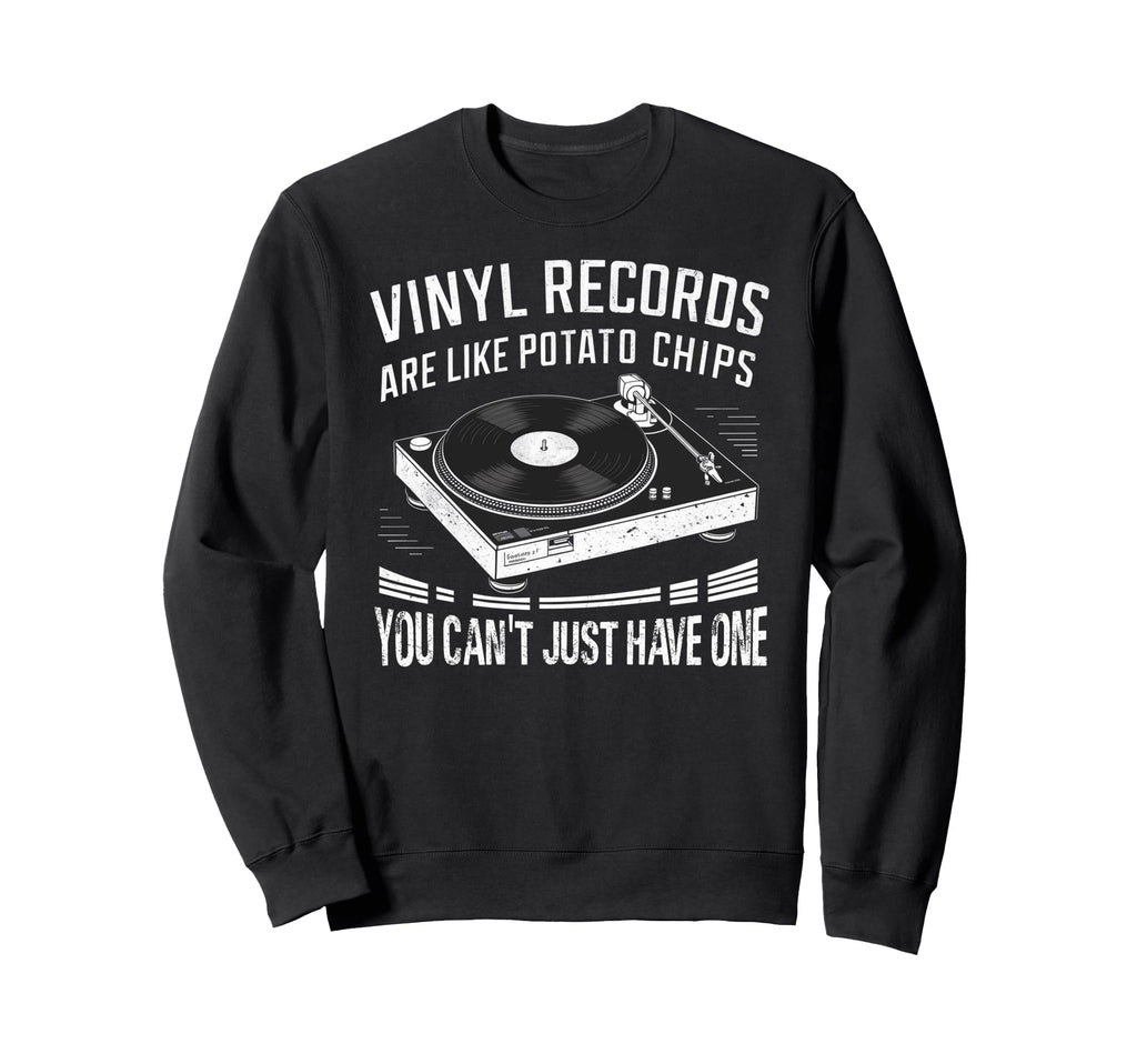 Vinyl Recorder Music Player Musician Sweatshirt - Graphic Print for Adults - T-Shirt, Sweatshirt, Hoodie