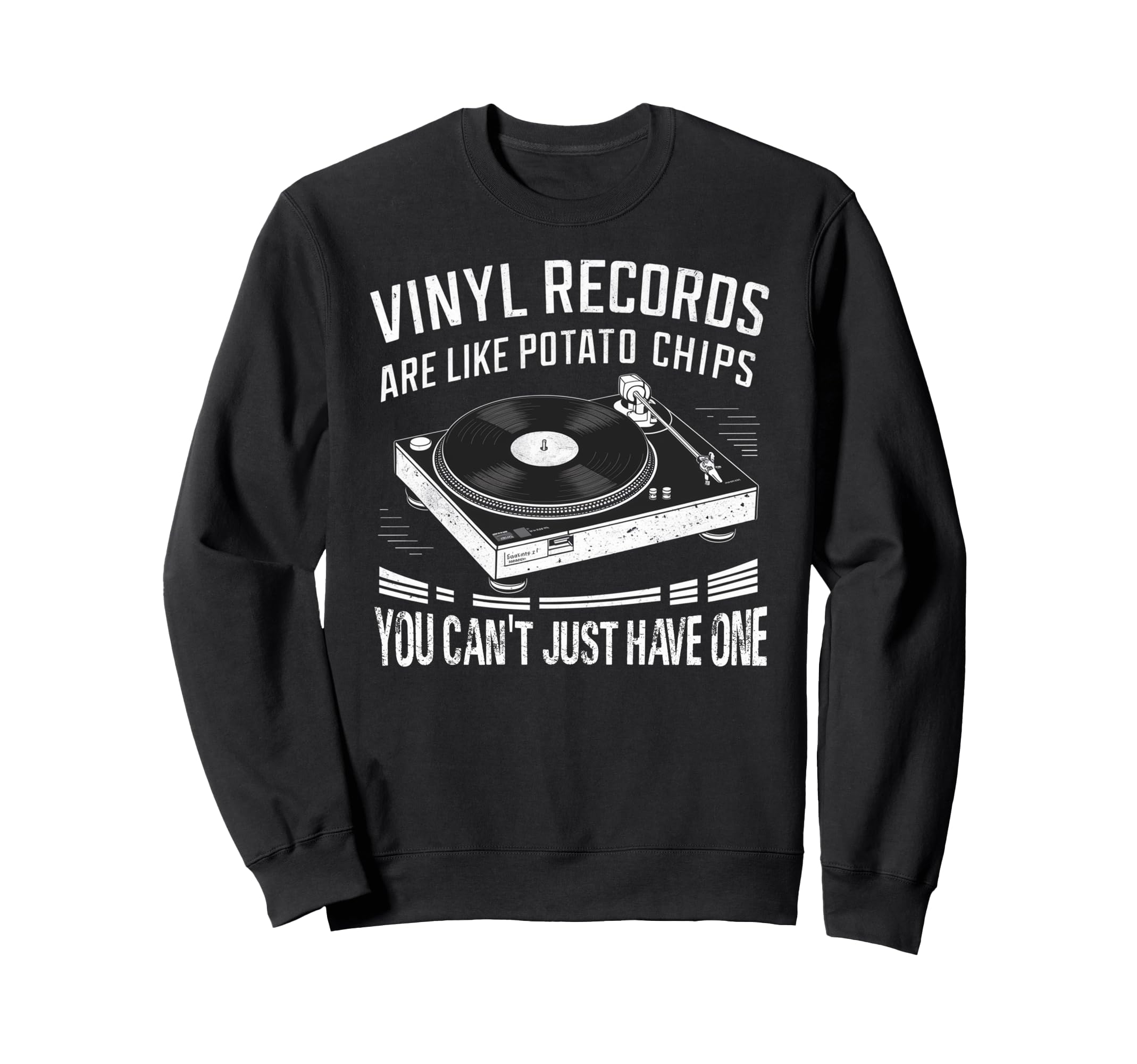 Vinyl Recorder Music Player Musician Sweatshirt - Graphic Print for Adults - T-Shirt, Sweatshirt, Hoodie