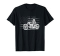 Patriotic Motorcycle American Us Flag T-Shirt - Minimalist Print Men Women - T-Shirt, Sweatshirt, Hoodie