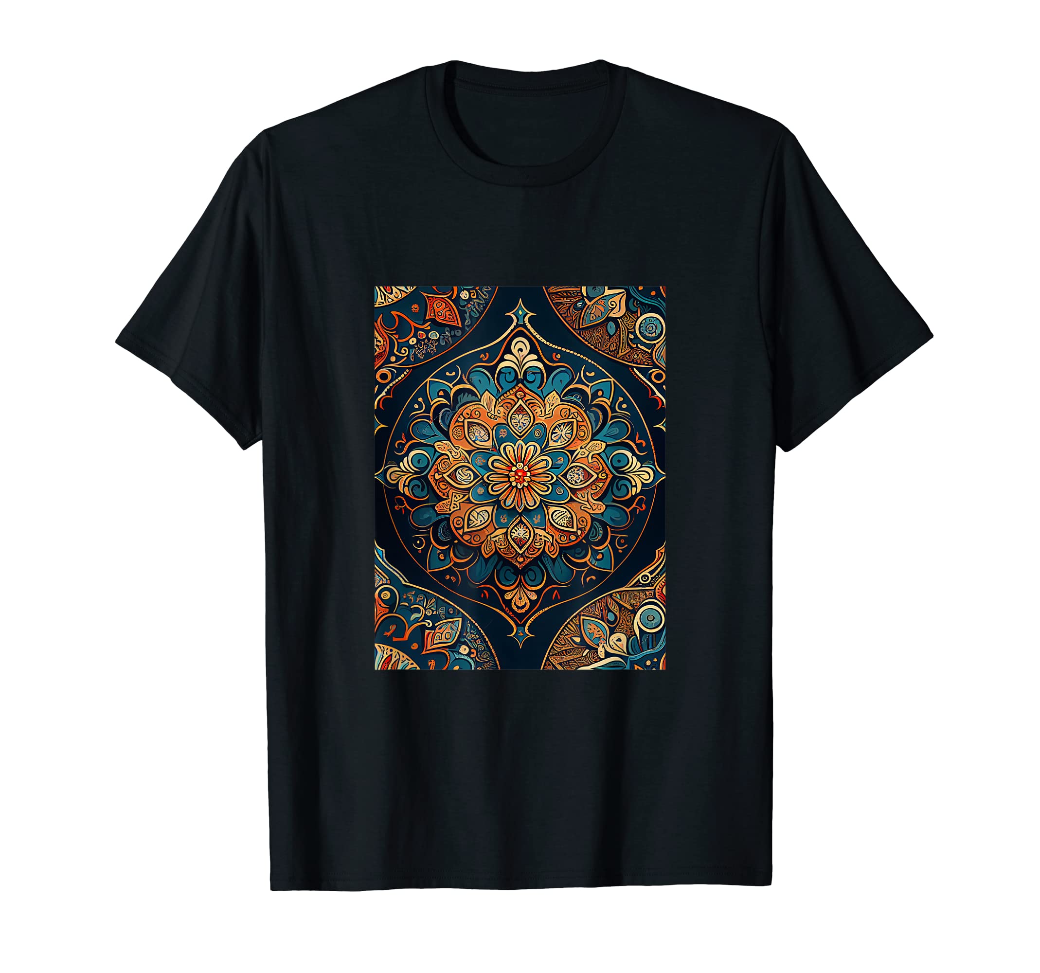 Bohemian Moroccan Pattern Floral T-Shirt - Casual Everyday Wear for Adults - T-Shirt, Sweatshirt, Hoodie