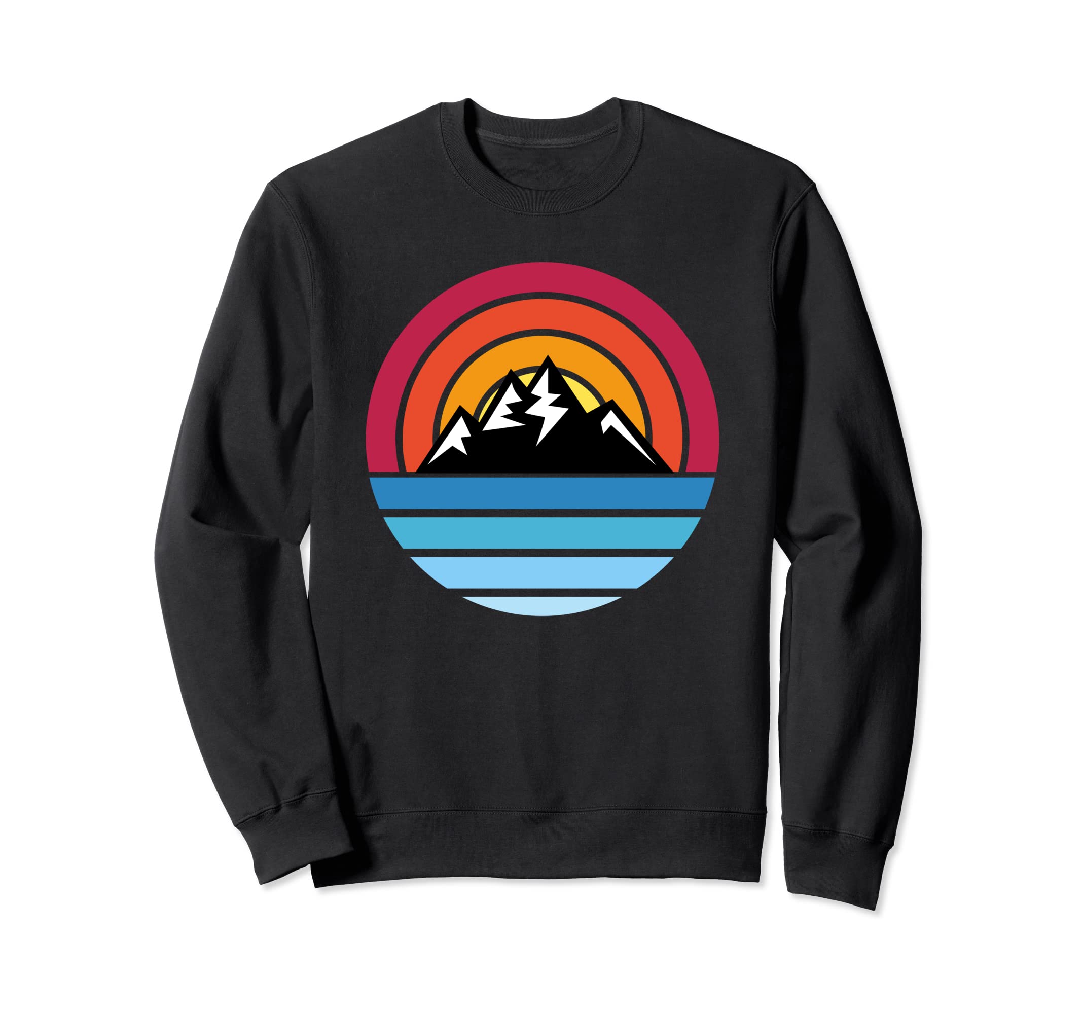 Landscape Mountain Sunset Lake Sweatshirt - Trendy Graphic for Adults - T-Shirt, Sweatshirt, Hoodie