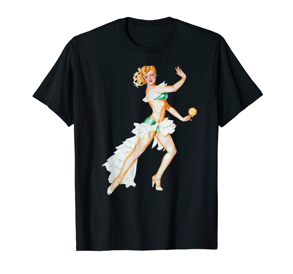 Maracas Dancer Pin Up Wwii Sexy T-Shirt - Fun Novelty Design Men Women - T-Shirt, Sweatshirt, Hoodie