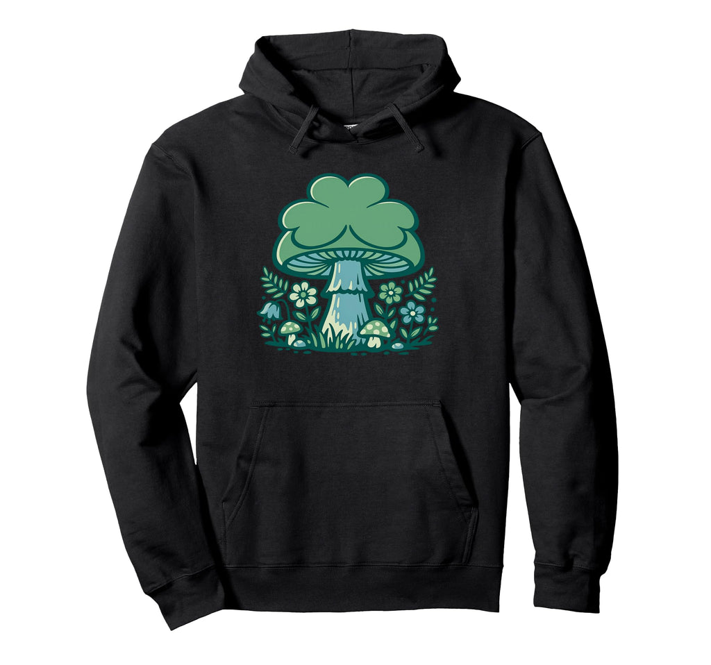 St Patricks Day Mushroom Lucky Shamrock Hoodie - Graphic Print Unisex - T-Shirt, Sweatshirt, Hoodie