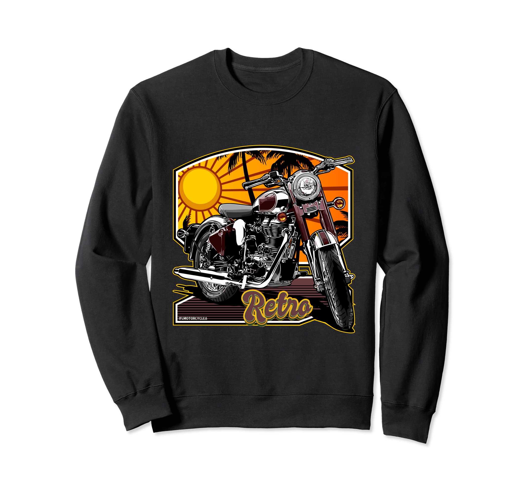 Motorcycle No 3 Sweatshirt - Casual Everyday Wear for Adults - T-Shirt, Sweatshirt, Hoodie