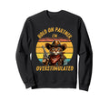 Hold Partner Im Overstimulated Sweatshirt - Aesthetic Graphic for Adults - T-Shirt, Sweatshirt, Hoodie
