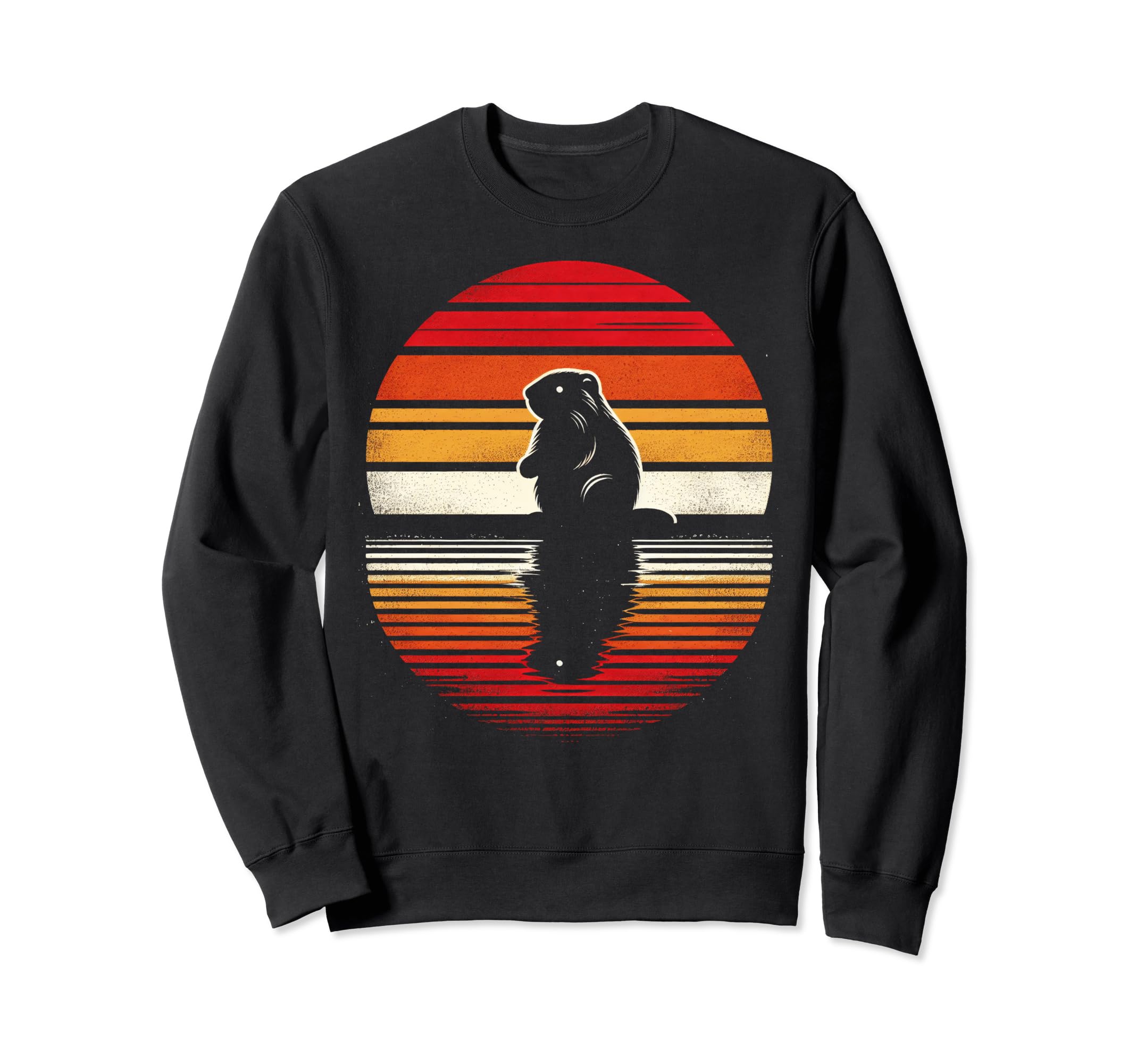 Groundhog Sunset Safari 70S Sweatshirt - Fun Novelty Design for Adults - T-Shirt, Sweatshirt, Hoodie