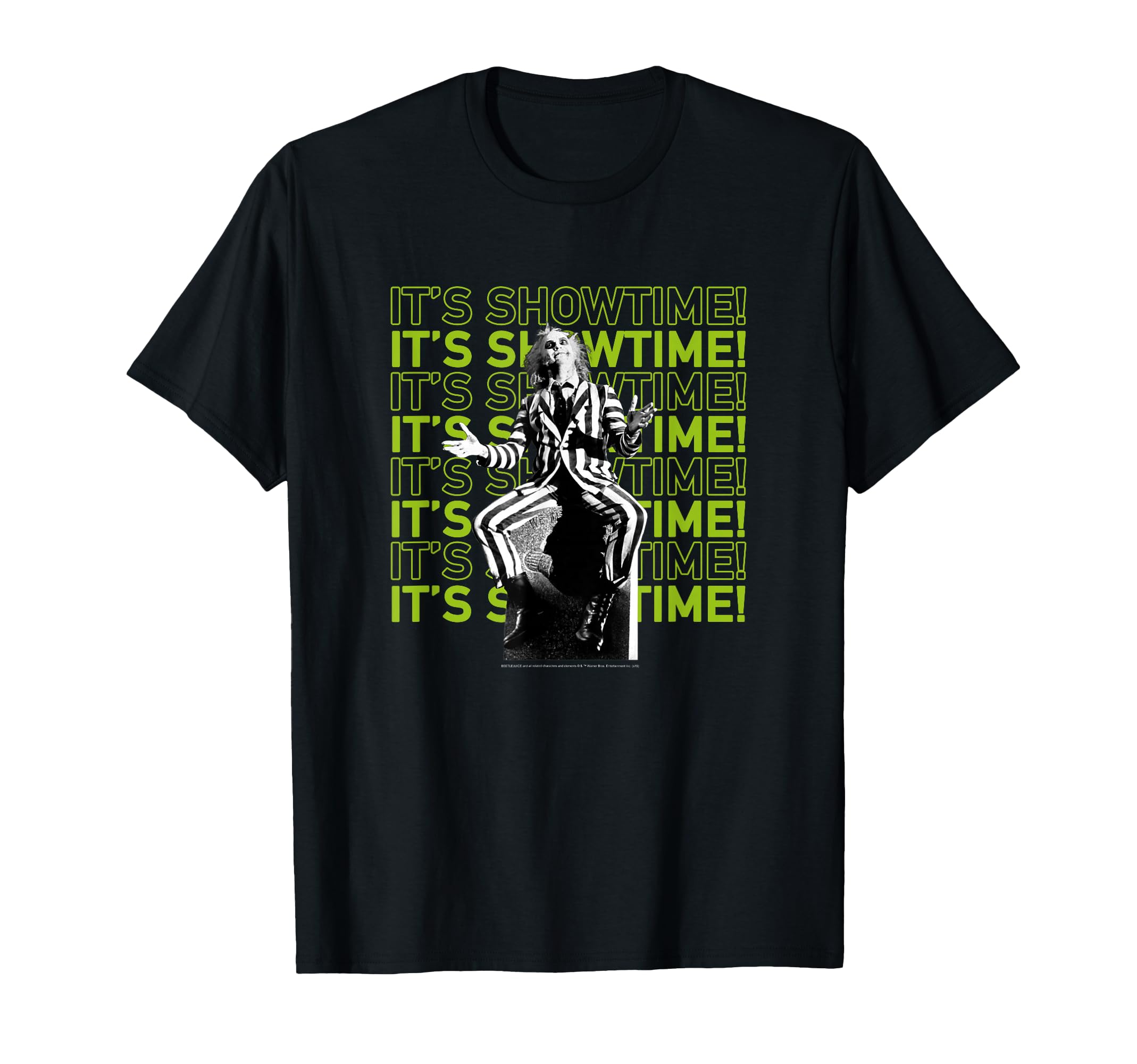 Beetlejuice Its Showtime Neon Text Stack T-Shirt - Graphic Print Men Women - T-Shirt, Sweatshirt, Hoodie