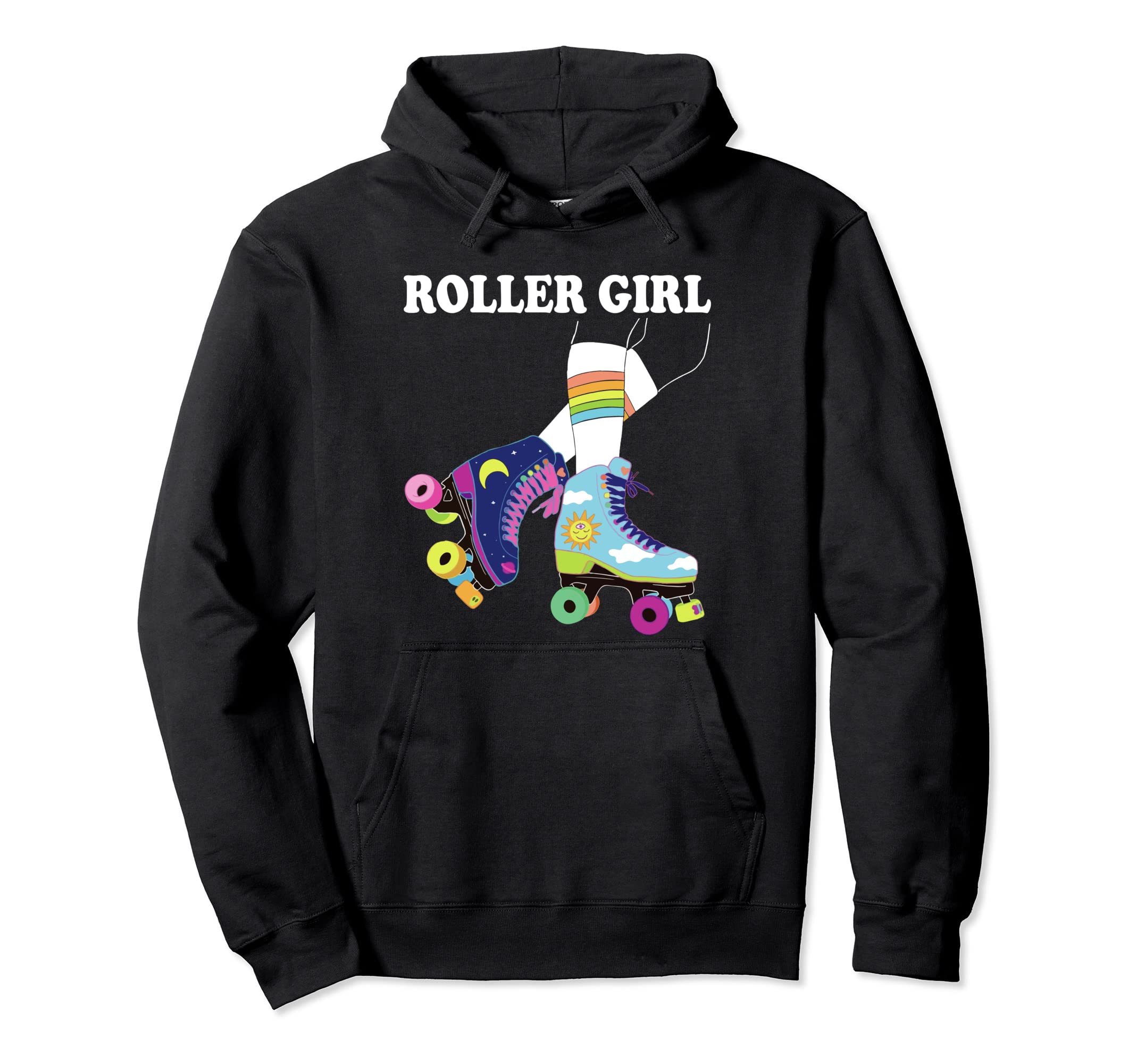 Roller Seventies 70S Skates Skating Hoodie - Novelty Apparel for Adults - T-Shirt, Sweatshirt, Hoodie