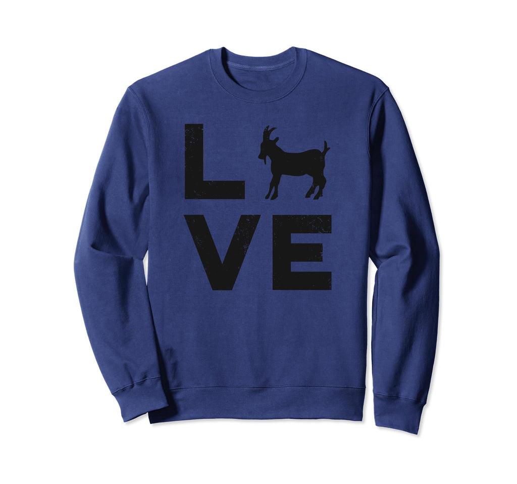 Love Goats Typography Black Farmer Sweatshirt - Aesthetic Graphic Men Women - T-Shirt, Sweatshirt, Hoodie