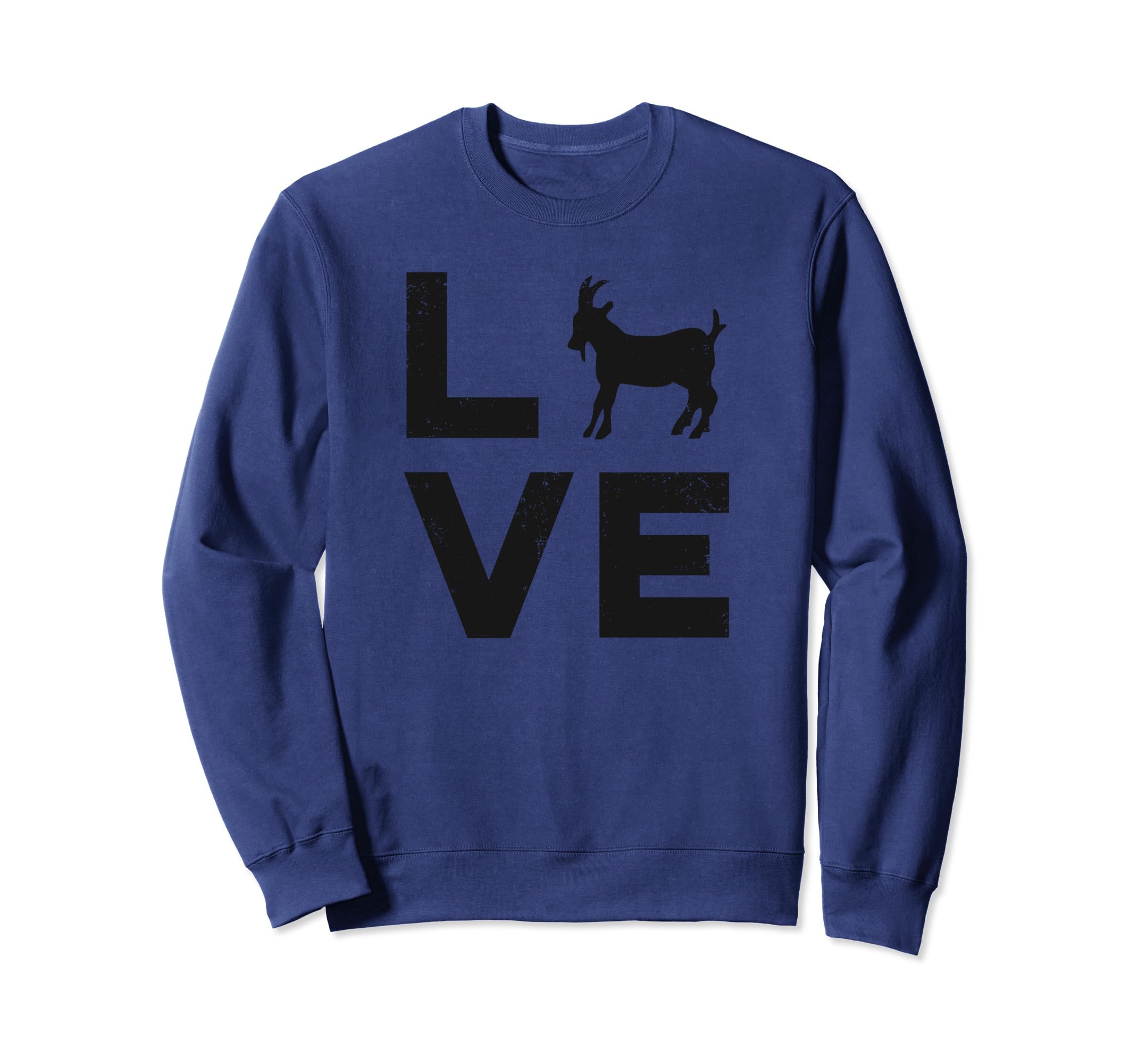 Love Goats Typography Black Farmer Sweatshirt - Aesthetic Graphic Men Women - T-Shirt, Sweatshirt, Hoodie
