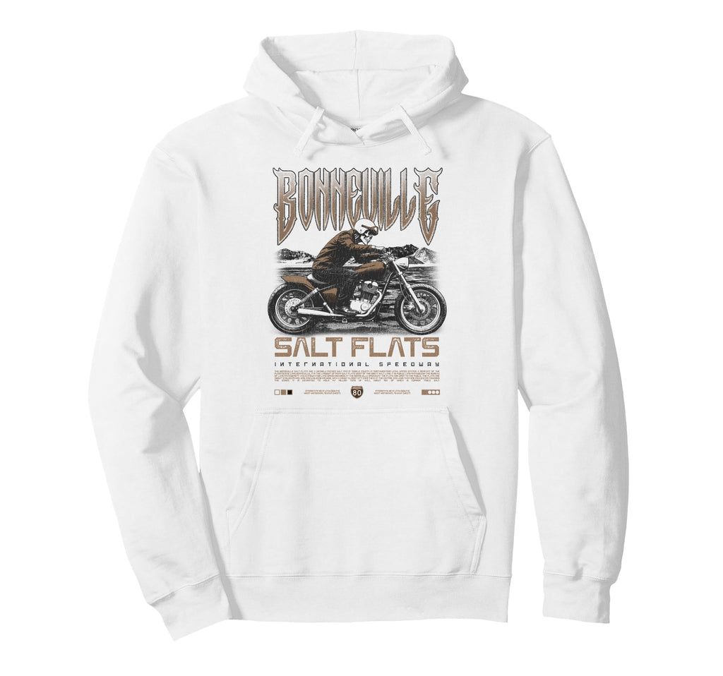 Bonneville Salt Flats Motorcycle Racing Hoodie - Trendy Graphic Men Women - T-Shirt, Sweatshirt, Hoodie