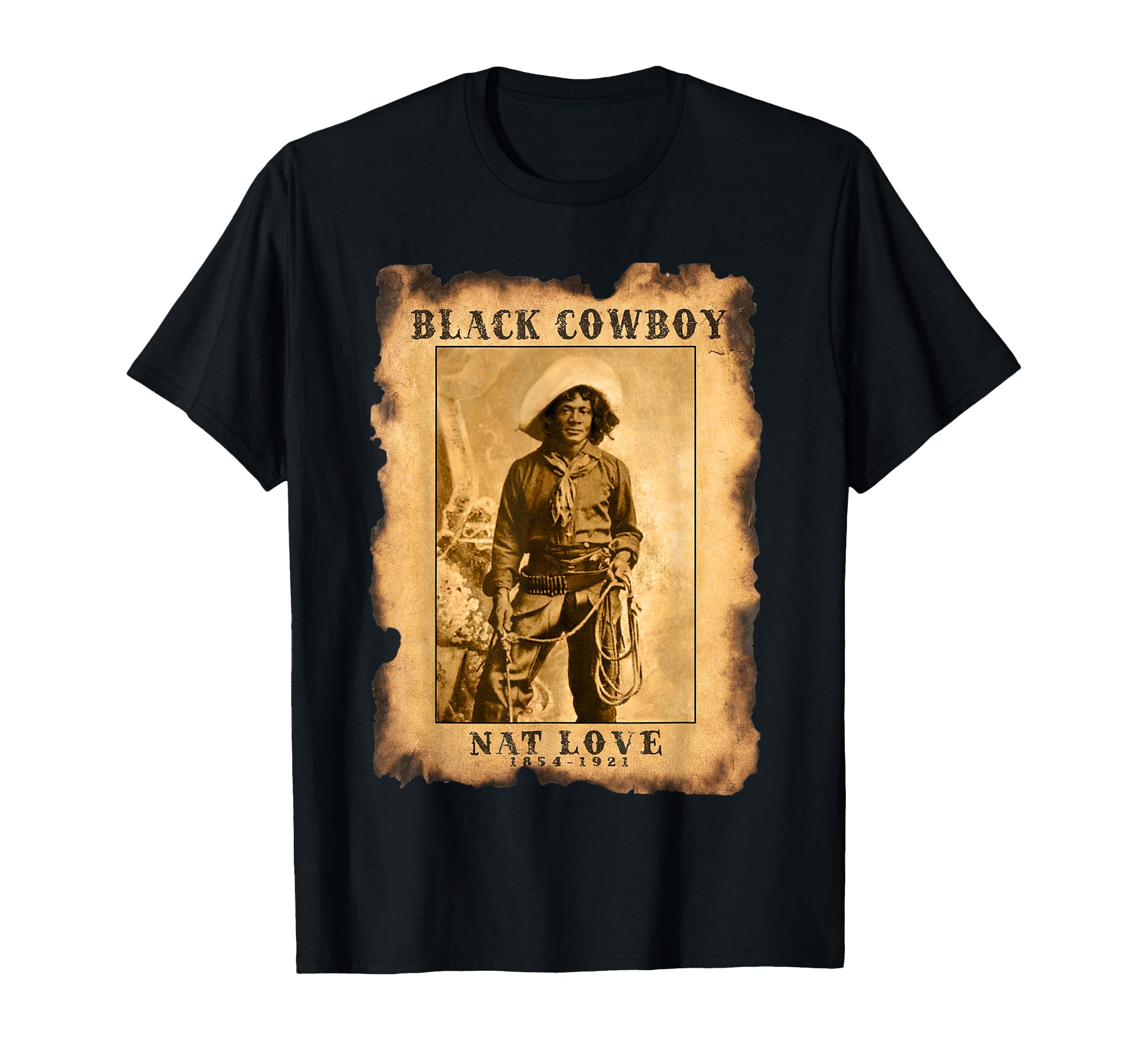 Black Cowboy Nat Love Western T-Shirt - Aesthetic Graphic Men Women - T-Shirt, Sweatshirt, Hoodie