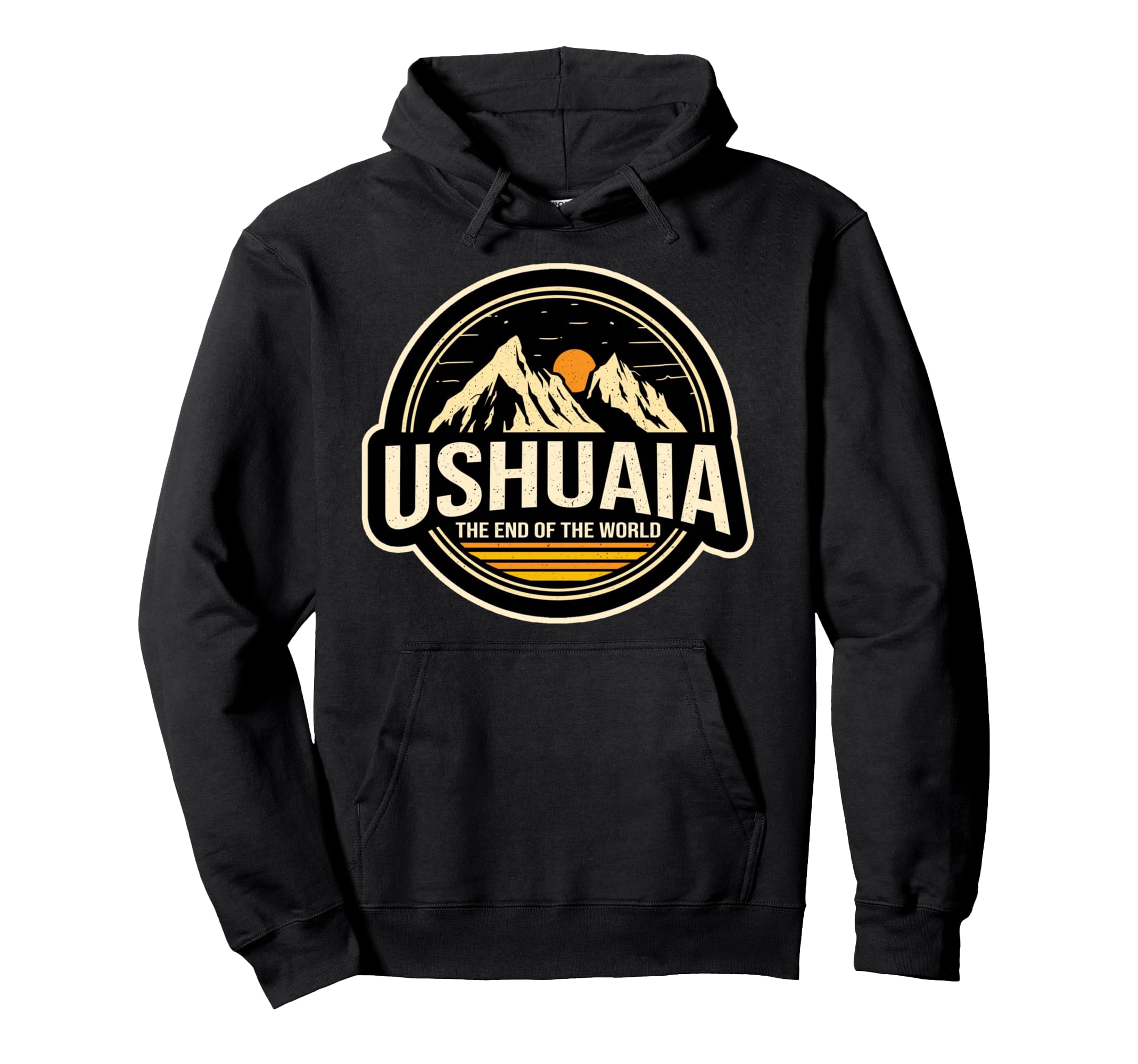 Ushuaia Argentina End World Badge Hoodie - Fun Novelty Design Unisex - T-Shirt, Sweatshirt, Hoodie