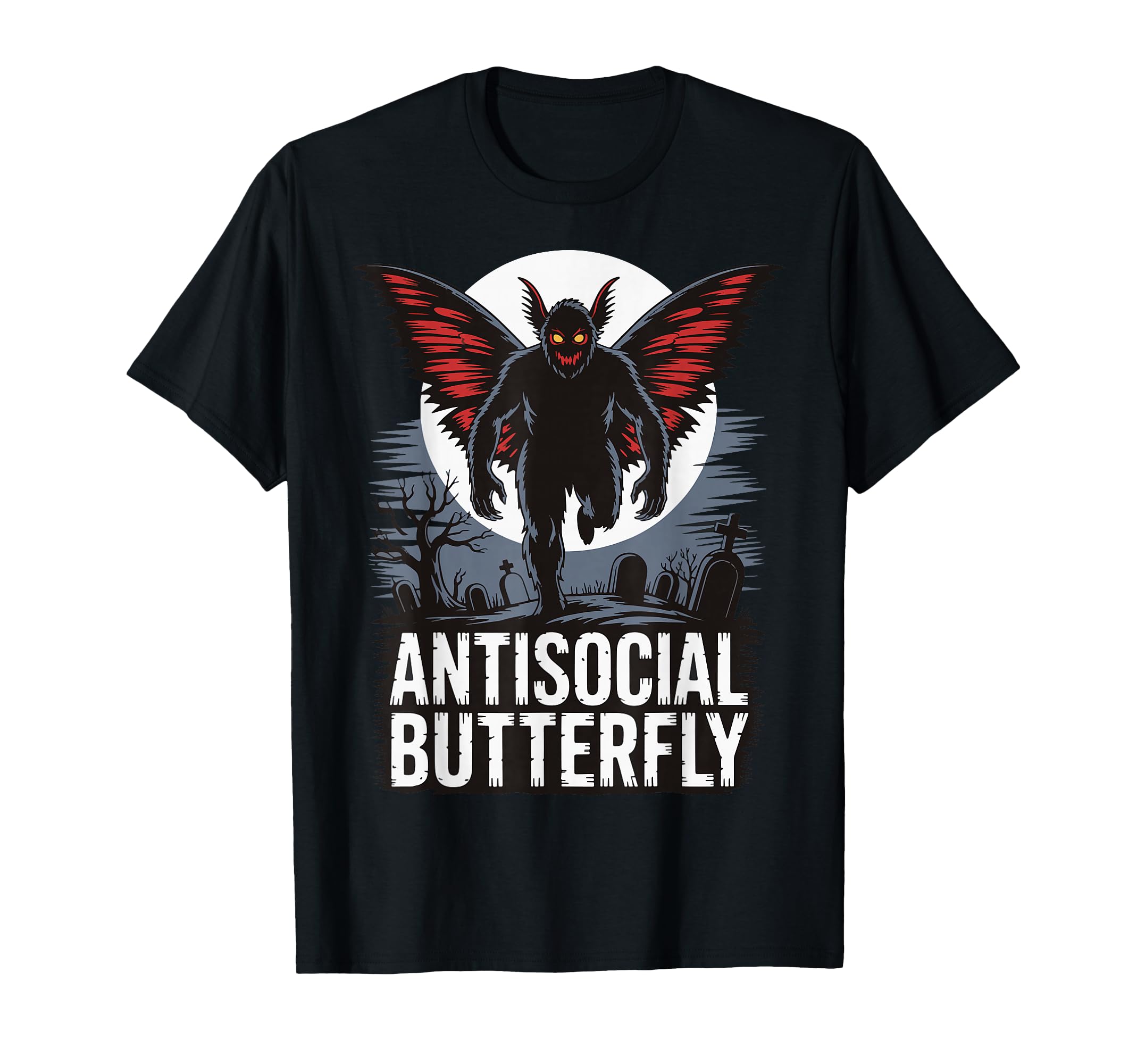 Cryptid Cryptozoology Mothman Introvert T-Shirt - Trendy Graphic for Adults - T-Shirt, Sweatshirt, Hoodie