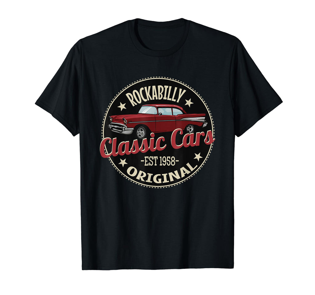 Car Rockabilly 50S American Cars T-Shirt - Custom Art Print Men Women - T-Shirt, Sweatshirt, Hoodie