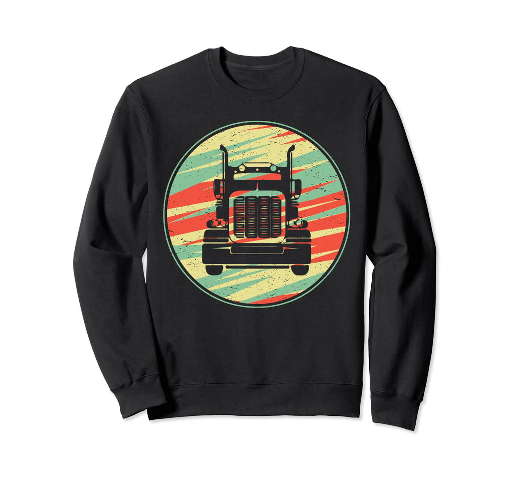 Trucker Driver 70S Silhouette Gift Sweatshirt - Casual Everyday Wear Unisex - T-Shirt, Sweatshirt, Hoodie