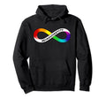 Neurodivergent Rainbow Infinity Hoodie - Minimalist Print Unisex - T-Shirt, Sweatshirt, Hoodie
