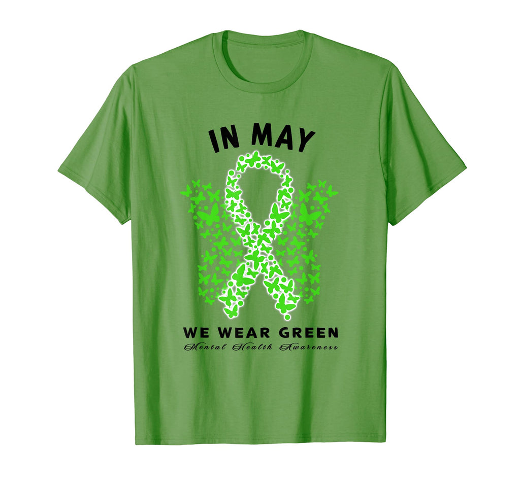 May We Wear Green Butterfly Mental T-Shirt - Streetwear Style for Adults - T-Shirt, Sweatshirt, Hoodie
