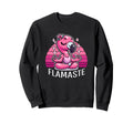 Flamaste Funny Flamingo Yoga Sweatshirt - Minimalist Print Men Women - T-Shirt, Sweatshirt, Hoodie