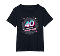 40 Years Pure Vibes Birthday Gift T-Shirt - Novelty Apparel Unisex - T-Shirt, Sweatshirt, Hoodie