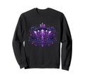 Mystic Amethyst Crystals Dark Roses Sweatshirt - Minimalist Print Unisex - T-Shirt, Sweatshirt, Hoodie
