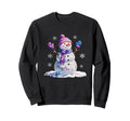 Girly Snowman Disco Ball Cozy Sweatshirt - Trendy Graphic for Adults - T-Shirt, Sweatshirt, Hoodie