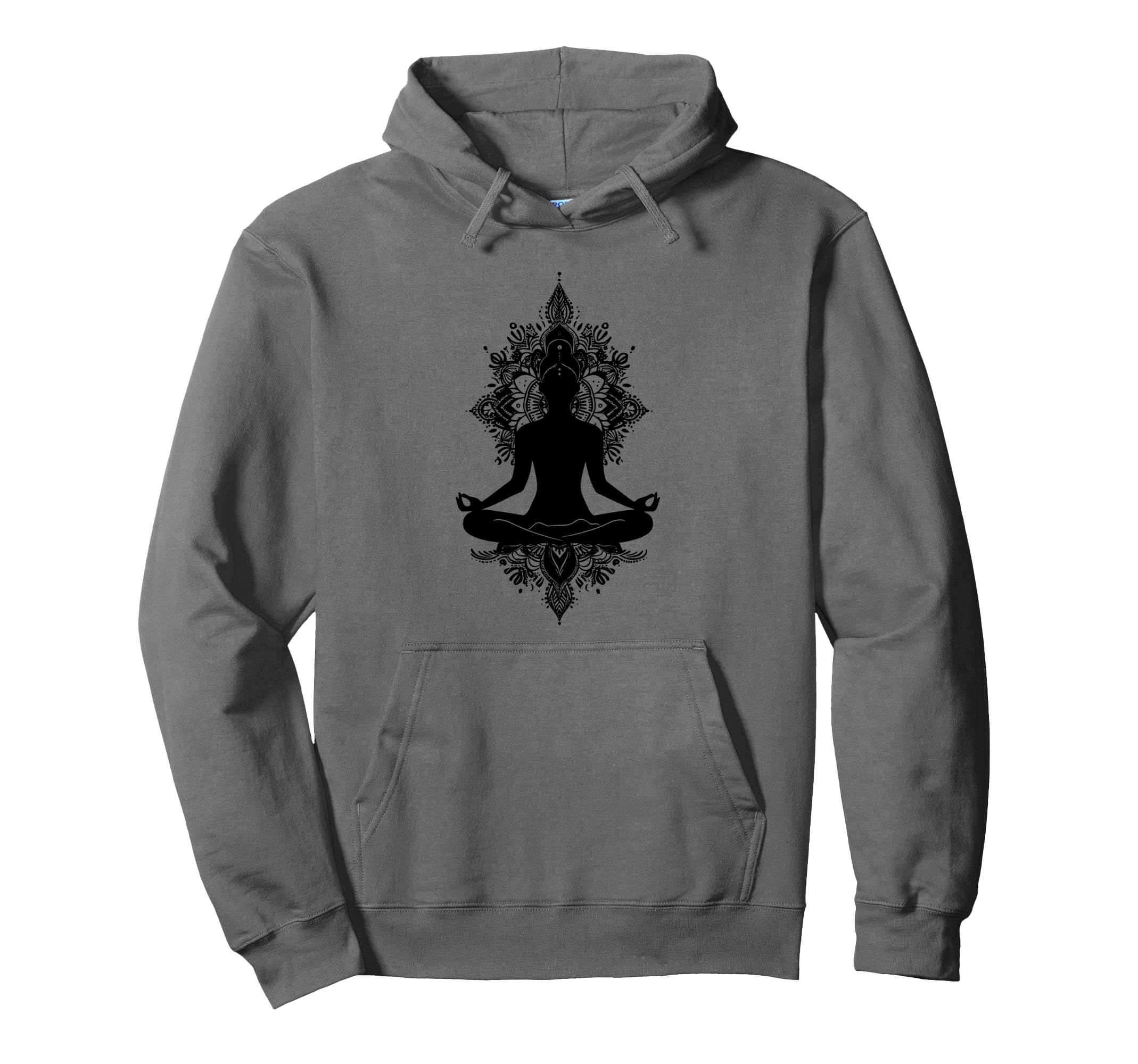 Whimsical Yoga Mandala Flower Zen Hoodie - Trendy Graphic for Adults - T-Shirt, Sweatshirt, Hoodie