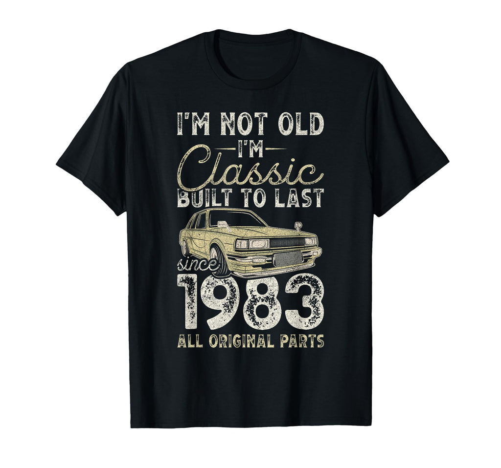 43Rd Birthday Since 1983 Car 43 Year Old T-Shirt - Graphic Print Unisex - T-Shirt, Sweatshirt, Hoodie