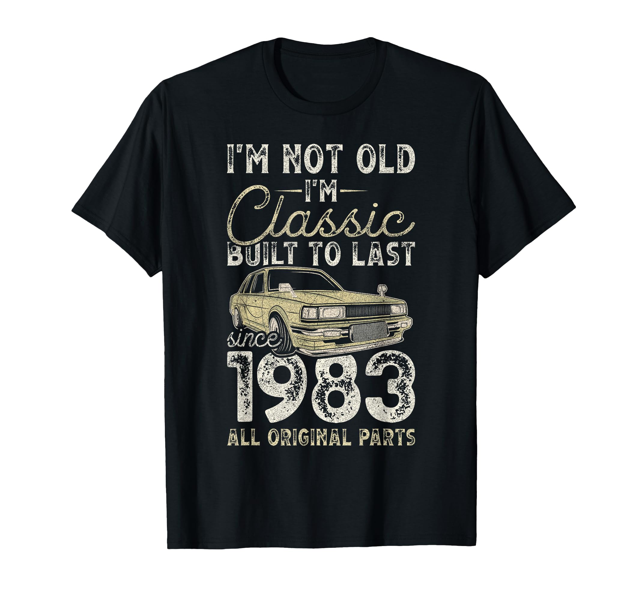 43Rd Birthday Since 1983 Car 43 Year Old T-Shirt - Graphic Print Unisex - T-Shirt, Sweatshirt, Hoodie