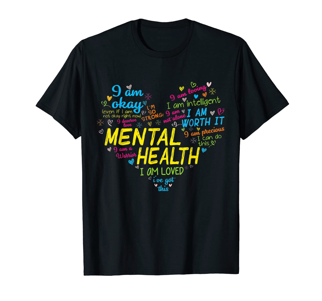 Mental Health Awareness Heart Mental T-Shirt - Minimalist Print Unisex - T-Shirt, Sweatshirt, Hoodie