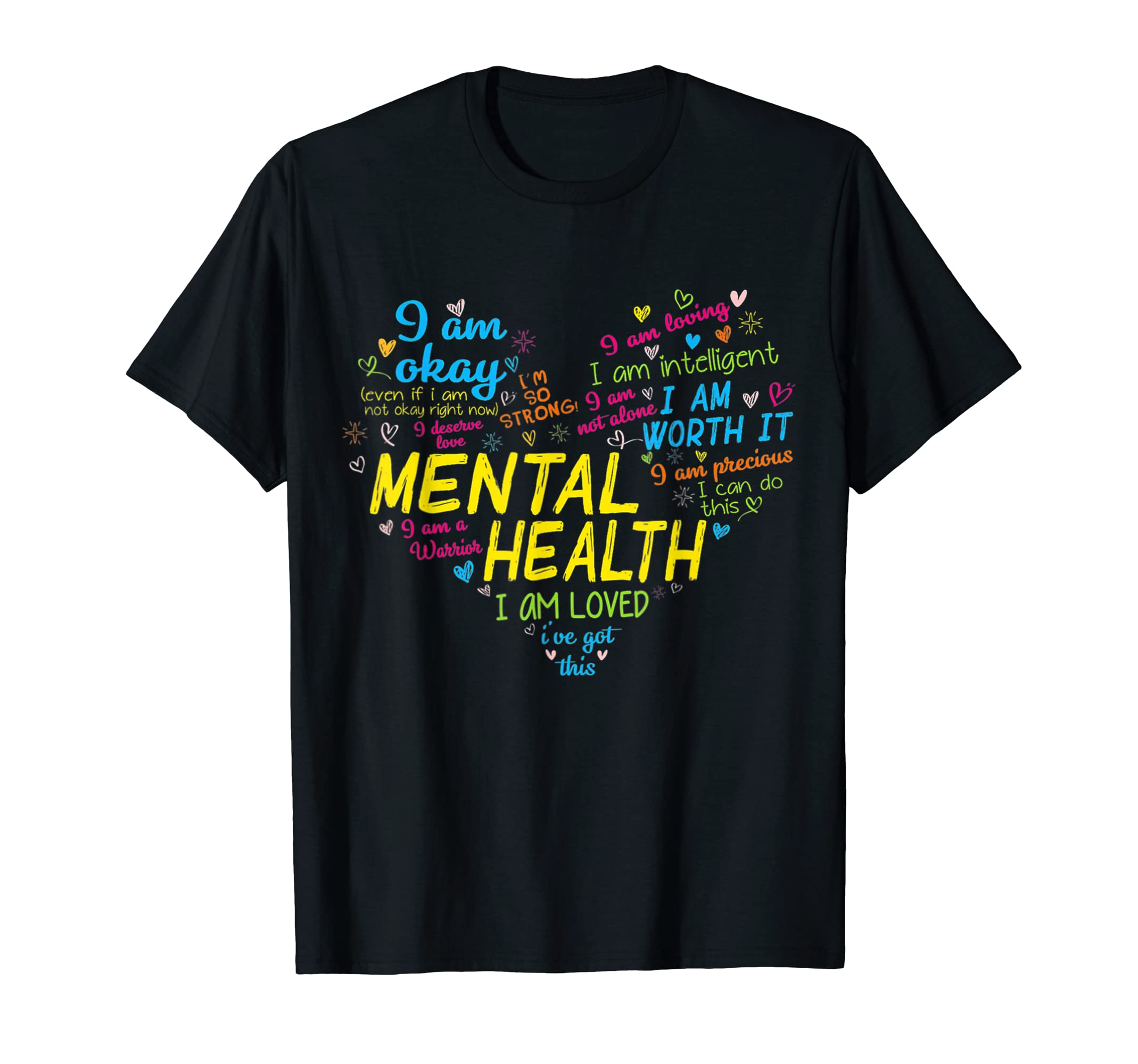Mental Health Awareness Heart Mental T-Shirt - Minimalist Print Unisex - T-Shirt, Sweatshirt, Hoodie
