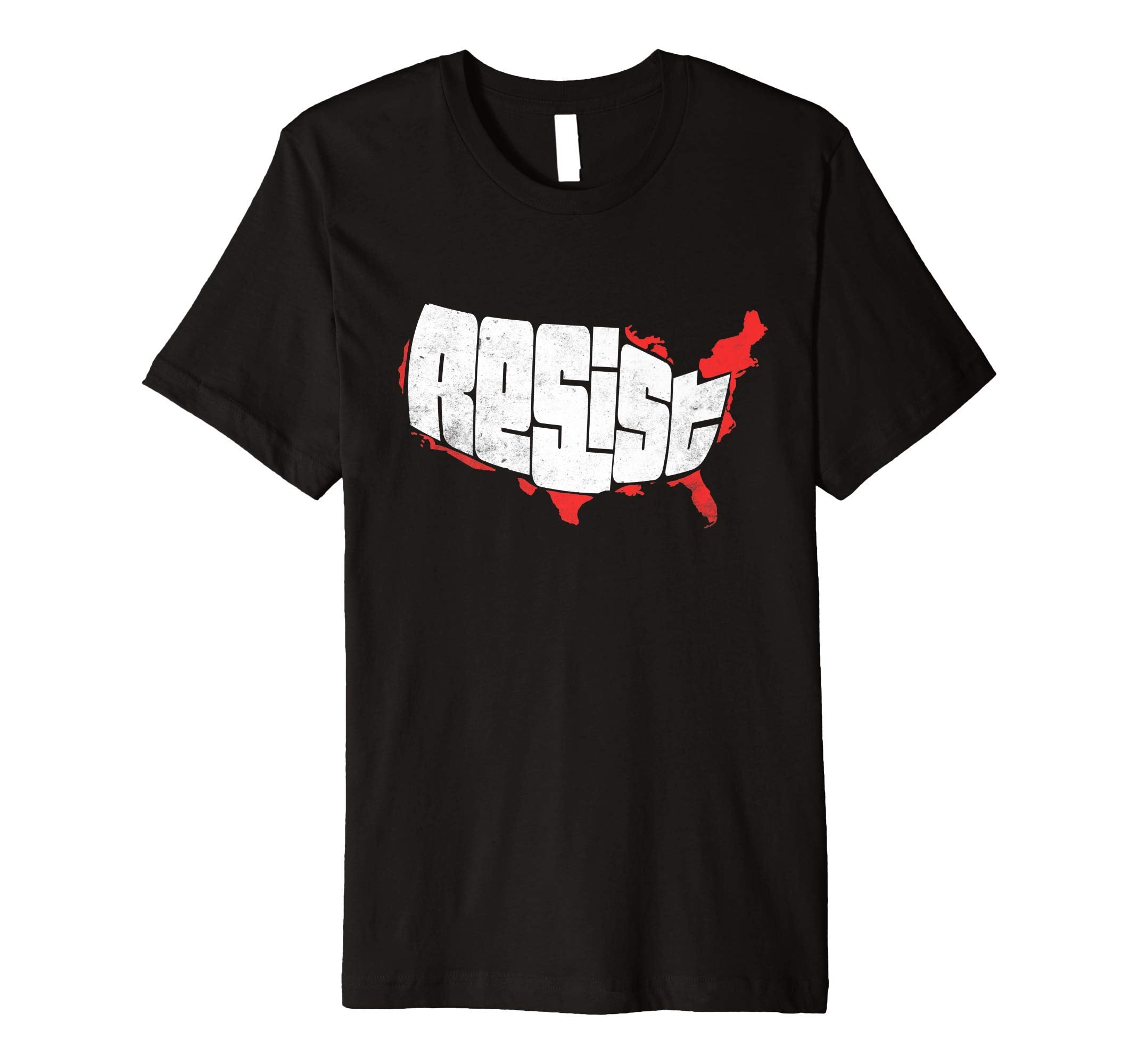 Resist Hand Lettered Lower 48 Typography T-Shirt - Aesthetic Graphic Unisex - T-Shirt, Sweatshirt, Hoodie