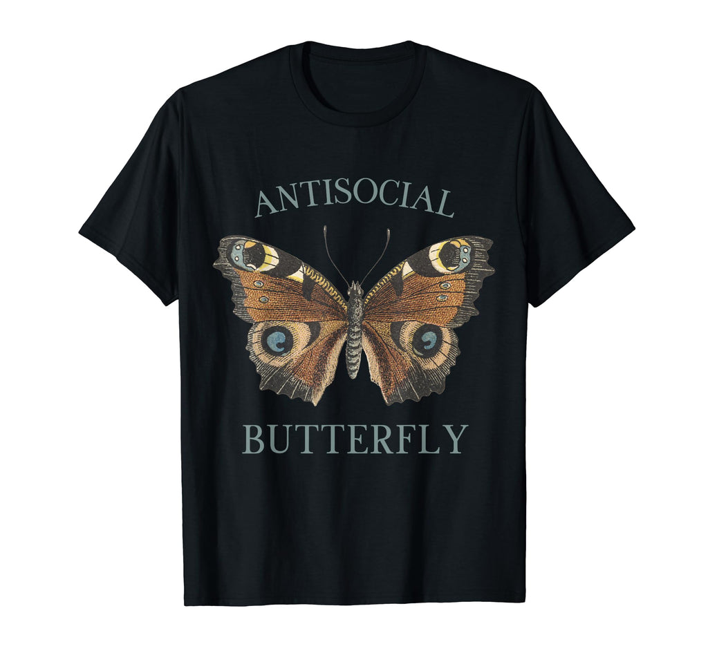 Fairy Grunge Fairycore Antisocial Butterfly T-Shirt - Trendy Graphic Unisex - T-Shirt, Sweatshirt, Hoodie