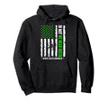 May We Wear Green Ribbon Us Flag Hoodie - Fun Novelty Design Men Women - T-Shirt, Sweatshirt, Hoodie